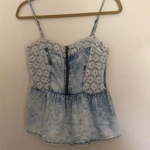 Tye dye blue Jean top.